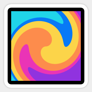 Swirl of Cute Bright Colors Sticker